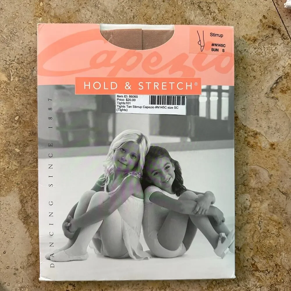 6 Pairs of Capezio Child Stirrup Tights Sz S N145C